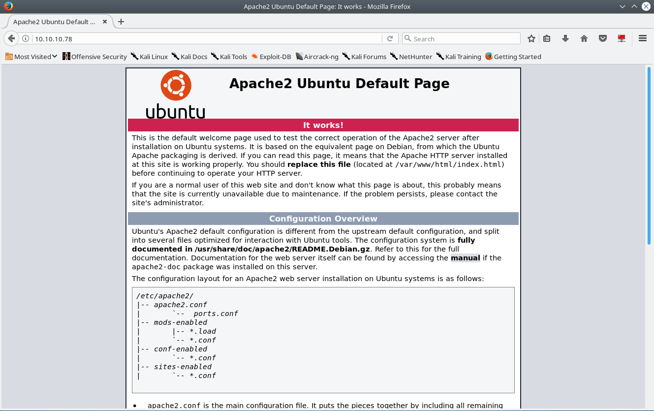 "Default Apache Page"